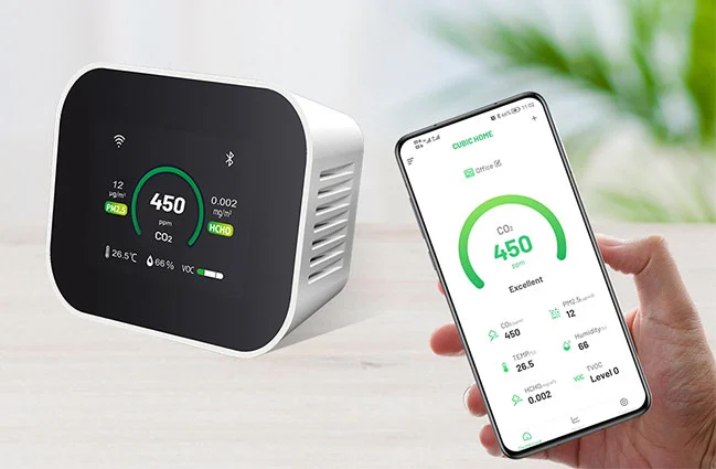 Comunicação do Monitor de Qualidade do Ar Desktop AM7000