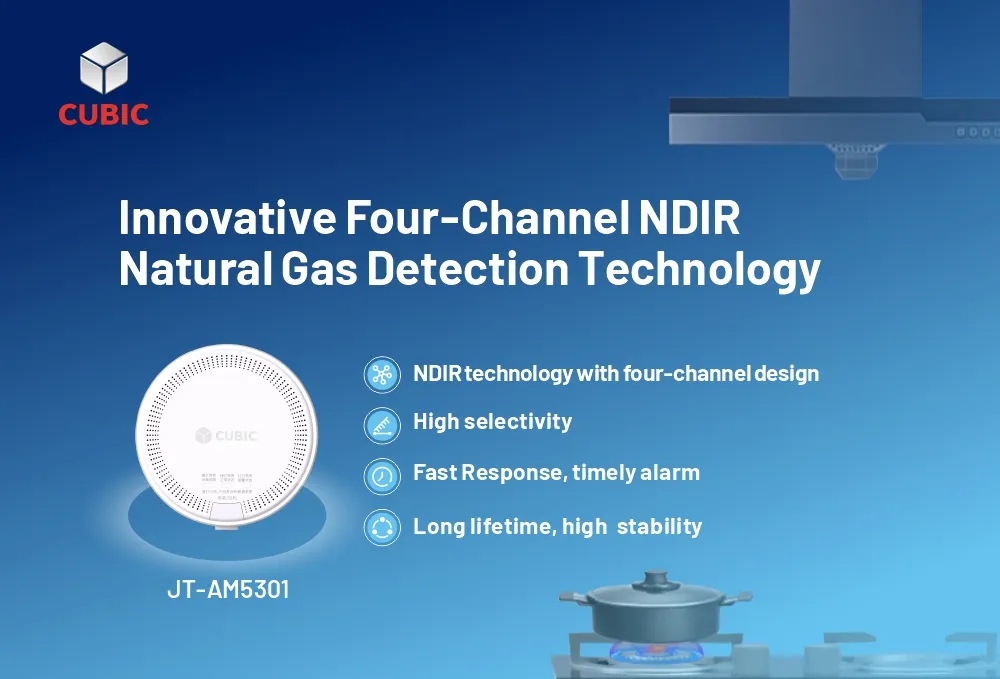 Soluções de detecção de gás natural NDIR inovadoras cúbicas para aplicações residenciais e comerciais